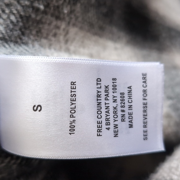 Free Country Black Tan White Plaid Shacket - Picture 7 of 7